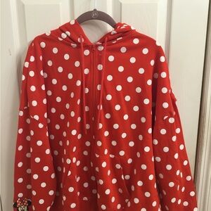 Disney Red and White Polka Dot Hoodie for Kids
